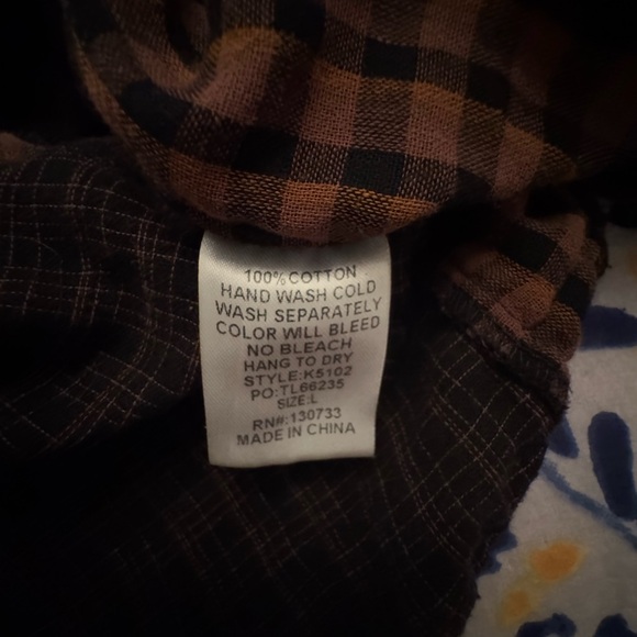 Umgee Brown and Black Plaid Button Down Shirt - Picture 5 of 7